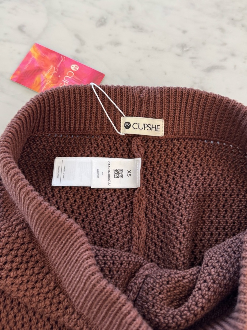 cupshe brown knit bikini cover up set - Picture 6 of 6